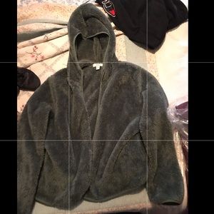 Teddy bear zip up sweatshirt